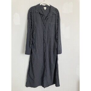 A New Day Striped Midi Sheath Dress XL Black Office Professional Work